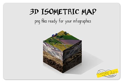 3D isometric map - infographic tool | Graphic Objects ~ Creative Market