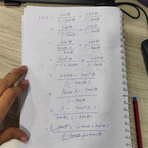 Q38 Prove That Frac Tan Theta 1 Cot Theta Frac Cot