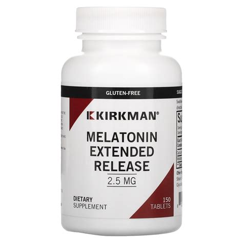 Kirkman Labs Melatonin Extended Release 25 Mg 150 Tablets Walmart