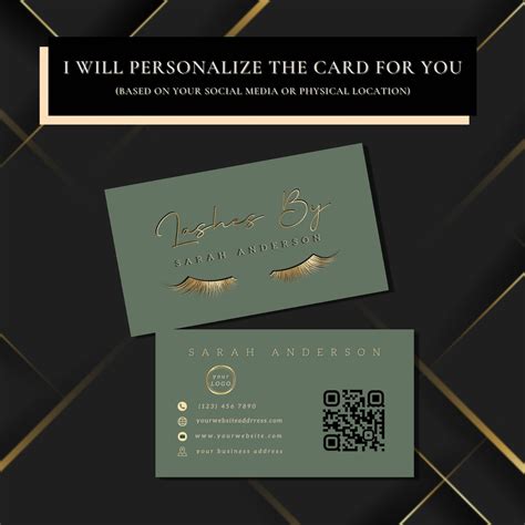 Custom Lash Extension Business Card Eyelash Tech Business Cards With