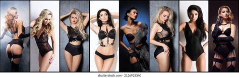 Set Photos Beautiful Sexy Women Lingerie Stock Photo 2126923340 Shutterstock