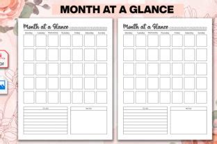 Printable Month At A Glance Graphic By Mehedi Hasan Creative Fabrica