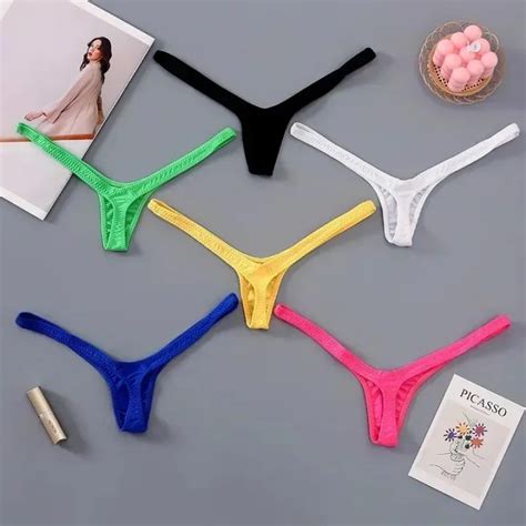 New Deep V Thong Women S Breathable Line Hot Low Waist Mini Panties Bikini Bottom Thongs Female
