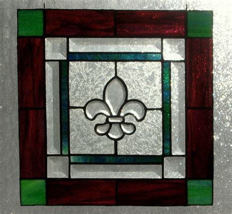 Stained Glass Window Panel Fleur De Lis By Artfromwithinbylpd