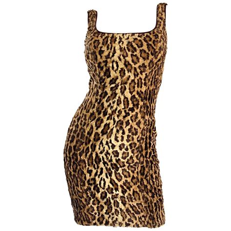 Sexy S Tadashi Shoji Faux Fur Leopard Bodycon Cheetah Vintage S