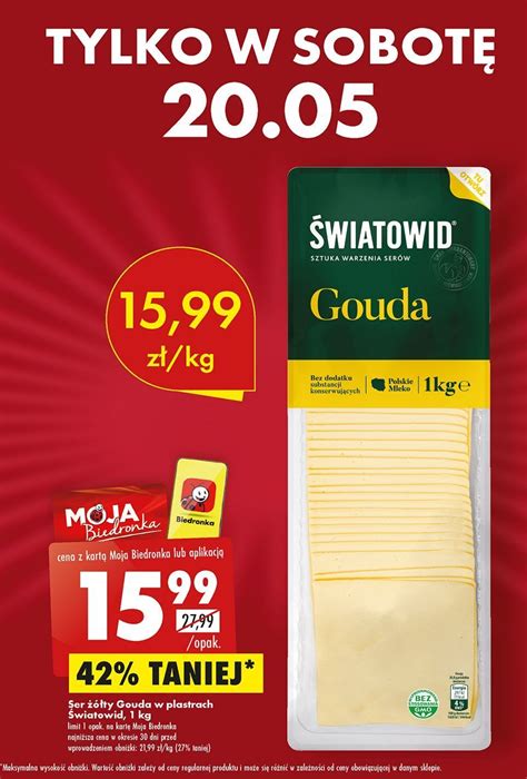 Promocja Ser Gouda Plastry Wiatowid W Biedronka