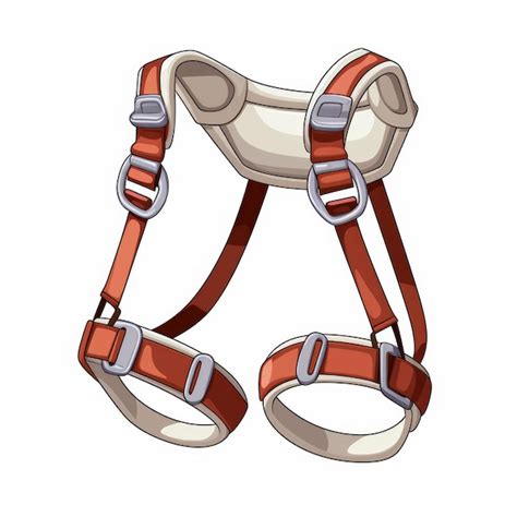 Premium Ai Image Climbing Harness Cartoon Style Single White