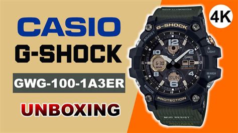 Casio G Shock Mudmaster GWG 100 1A3ER Unboxing 4K YouTube