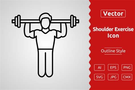 Vector Shoulder Exercise Outline Icon Graphic By Muhammad Atiq