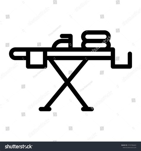 Ironing Board Icon Outline Vector Design Stock Vector Royalty Free