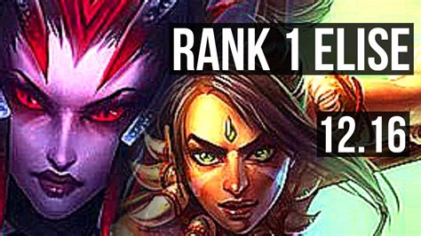 Elise Vs Nida Jng Rank 1 Elise 10 2 5 Legendary 300 Games Tr