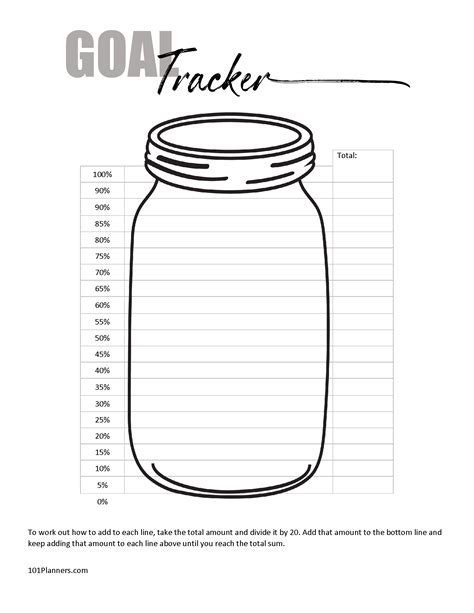 Free Printable Goal Tracker Many Options And Designs