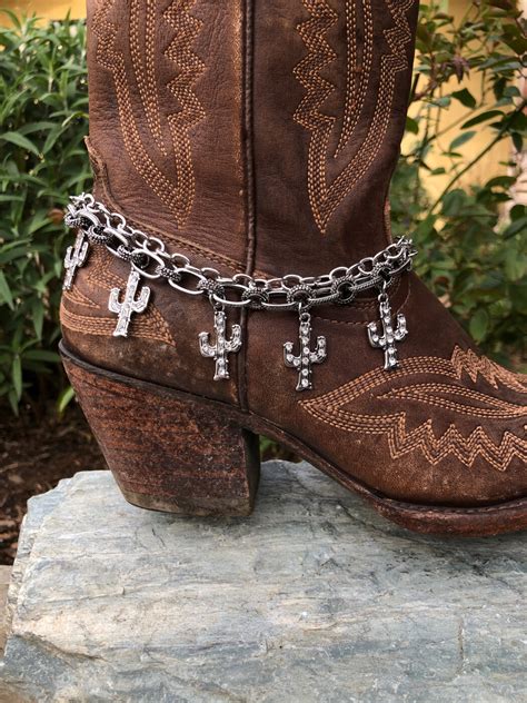 Cactus ” Western Boot Charm ( Silver ) – Ale Accessories