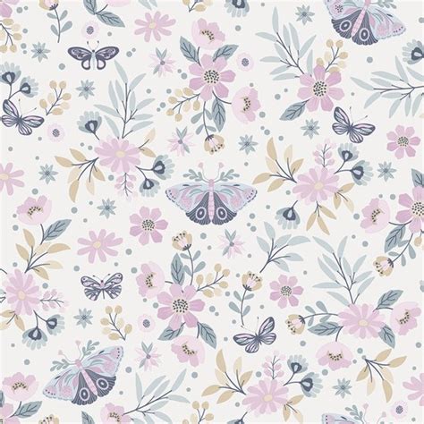 Dutch Wallcoverings My Kingdom Butterflies Roze Blauw Vliesbehang