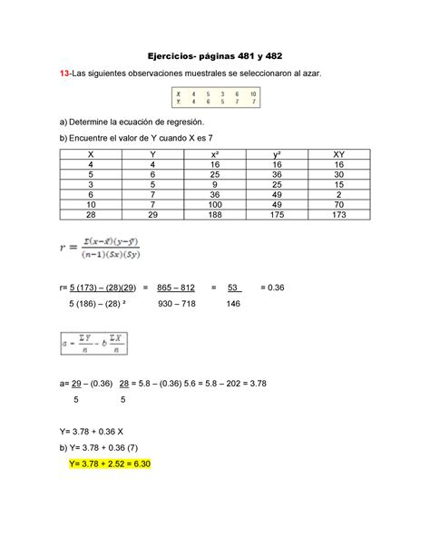 Ejercicios 481 482 Ejercicios páginas 481 y 482 13 Las siguientes