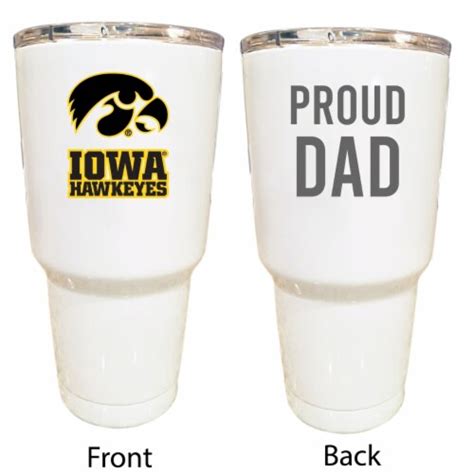 Iowa Hawkeyes Proud Dad 24 Oz Insulated Stainless Steel Tumbler White