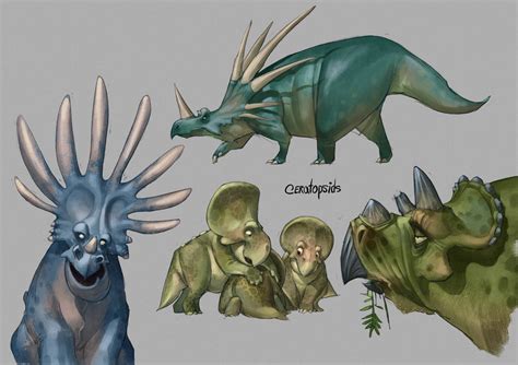 Ceratopsids By Cherdak On Deviantart