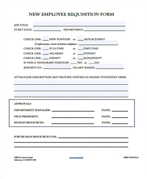 Training Requisition Form Template Hq Printable Documents