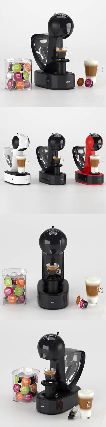 Coffee Machine Nescafe Dolce Gusto Krups Infinissima Down3Dmodels