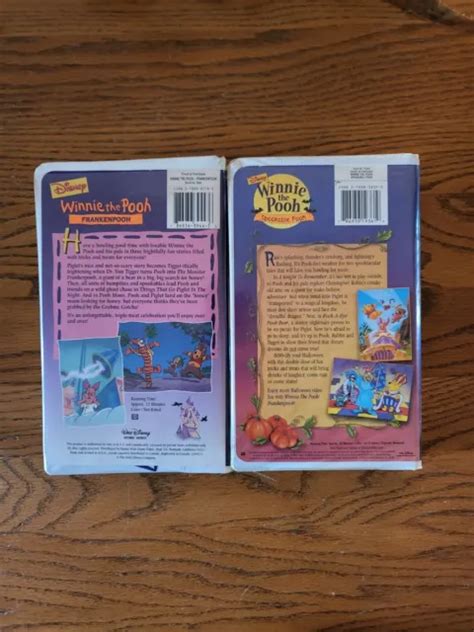 Winnie The Pooh Frankenpooh And Spookable Pooh Vhs Bundle