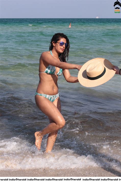 Priyanka Chopra In A Bikini At A Beach In Miami Set 1