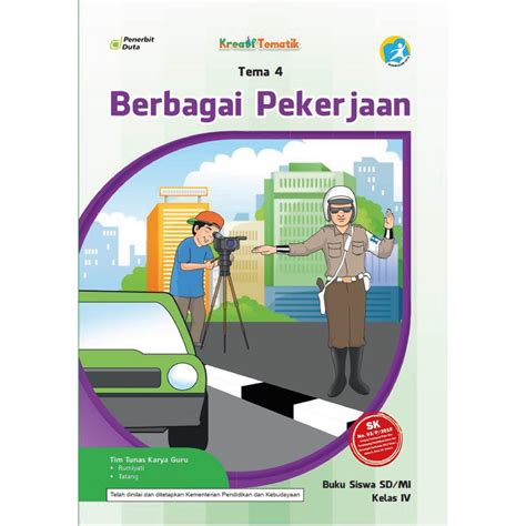 Jual Buku Kreatif Tematik Tema 4 Berbagai Pekerjaan Buku Siswa SD MI