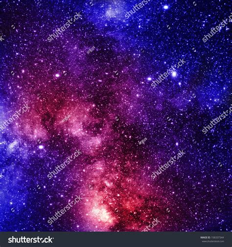 Colorful And Beautiful Galaxy Somewhere In Deep Outer Space Stock Photo