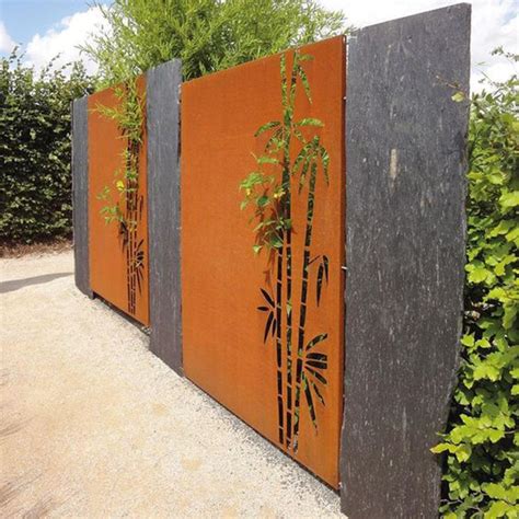 Laser Cut Corten Steel Garden Decorative Metal Screen China Folding