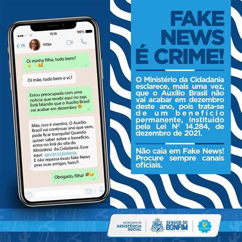 FAKE NEWS É CRIME Prefeitura Municipal de Senhor do Bonfim