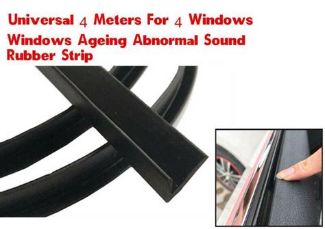 Car Front Rear Side Window Edge Trim Weatherstrip M Black Rubber