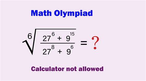 Math Olympiad A Nice Radical Problem Vijay Maths Youtube