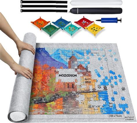 MOZOOSON Tapis de Puzzle Tapis Puzzle 2000 1000 Pièces Tapis Puzzle