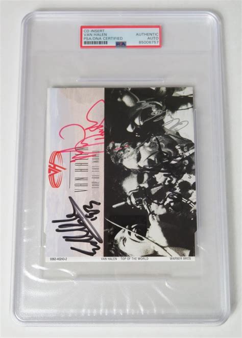 Eddie Van Halen VAN HALEN Signed Autograph Auto "Top Of.." CD Slab by 4 ...