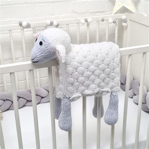 Knitted Cuddle And Play Sheep Baby Blanket Knit Pattern Crochet Arcade