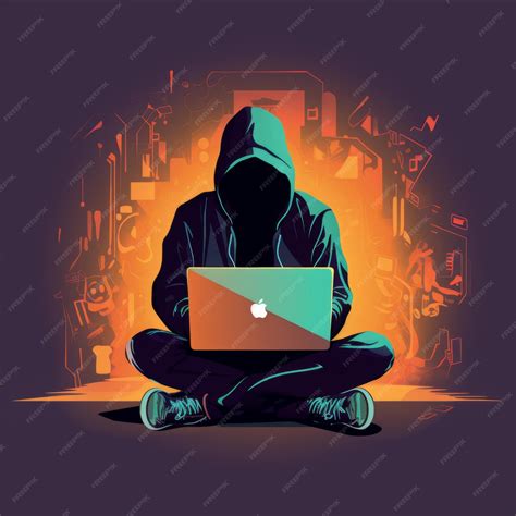 Premium AI Image | A skilled hacker sitting in a dimly lit room with a ...