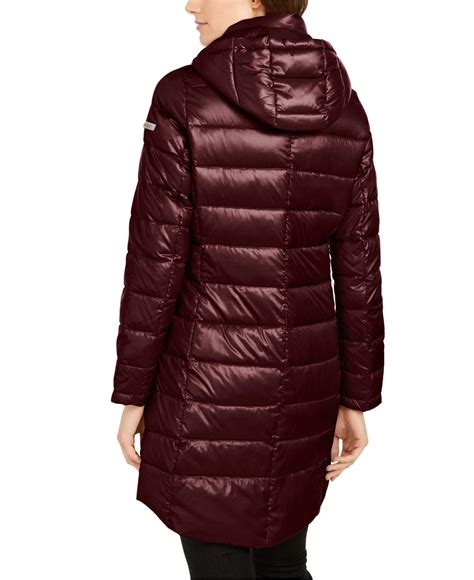 Calvin Klein Synthetic Hooded Packable Puffer Coat Created For Macy S