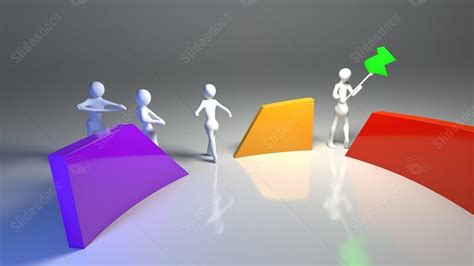 Navigating Decisions A 3d Graphic Illustration Of Choosing Wisely Powerpoint Background For Free