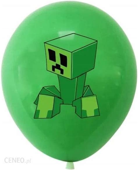 Balony Na Urodziny Zestaw Minecraft Creeper Steve Gamingowe Piksele