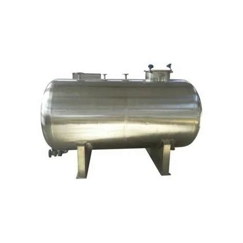 1500 Litre Stainless Steel Horizontal Storage Tank Steel Grade Ss304