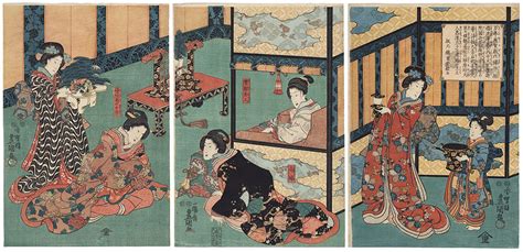 Kunisada 1786 1864 An Imitation Of Lady Maya Giving Birth To Prince