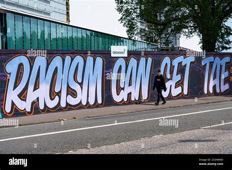 Edinburgh Scotland Uk 11 June 2020 Anti Racism Graffiti Has