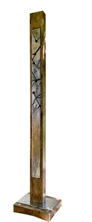 Lutfi Romhein Virtuoso Standing Oak Wood Pure Lines Abstract Sculpture For Sale At 1stdibs