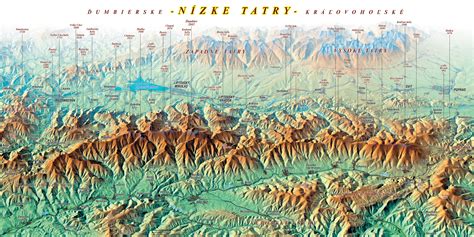 Mapa Nízké Tatry Mapa