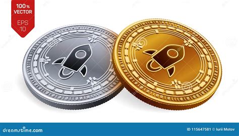 Stellar Valuta Cripto Monete Fisiche Isometriche D Valuta Di Digital