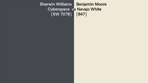 Sherwin Williams Cyberspace Sw 7076 Vs Benjamin Moore Navajo White