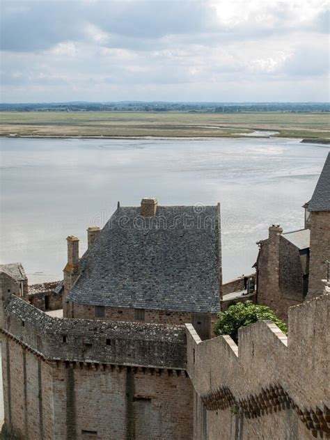 The Defensive Walls Of Mont Saint Michele Having A Broad Top With A