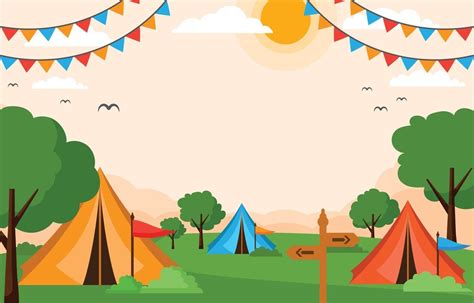 Summer Camp Background Vector Art, Icons, and Graphics for Free Download