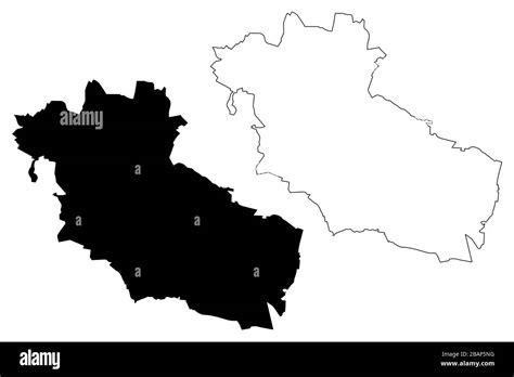 Bytom City (Republic of Poland, Silesian Voivodeship) map vector ...