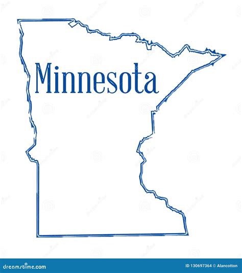 Minnesota Map Outline Vector Illustartion CartoonDealer 158072603