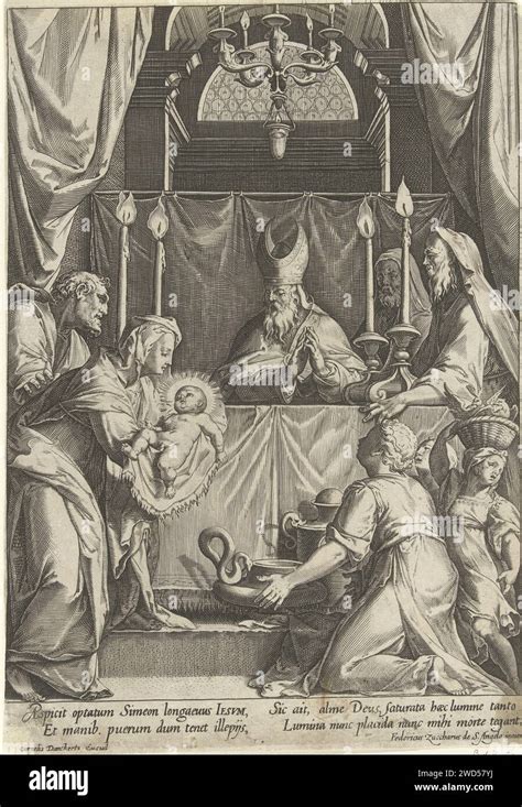 Presentation Of Christ In The Temple Anonymous After Cornelis Cort After Federico Zuccaro